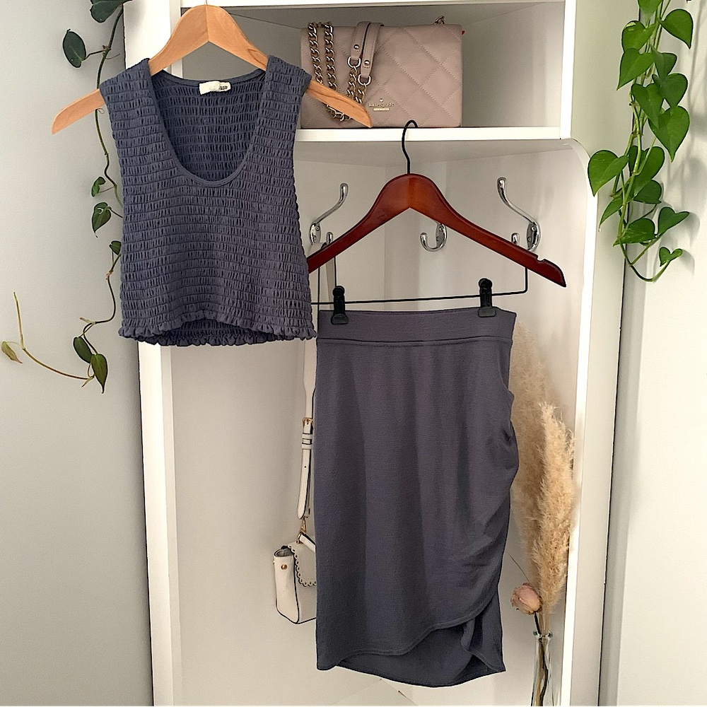 Aritzia Wilfred Free Top and Skirt Set XS